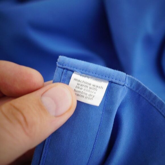 Paul Fredrick Blue Finest Two Ply Cotton Pinpoint Pocket Button Down 17-36 - Picture 10 of 10